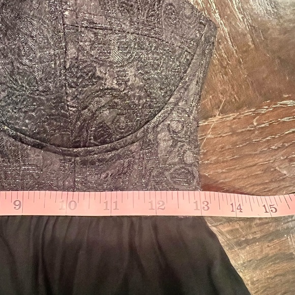 One Teaspoon Silver and Black Nickels & Dimes Strapless Babydoll Mini Dress NWT - Picture 8 of 12